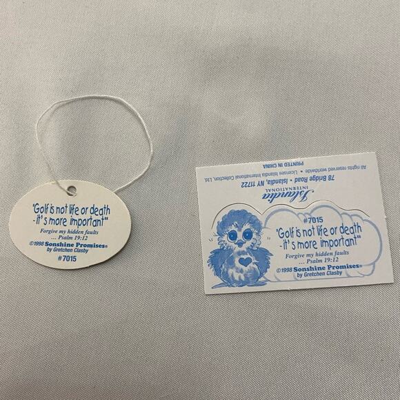 Sonshine Promises Bird Figurine Golf Is Not Life Or Death Its More Important - Picture 3 of 9